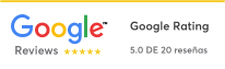 5.0 DE 20 reseñas TM Reviews Google Rating
